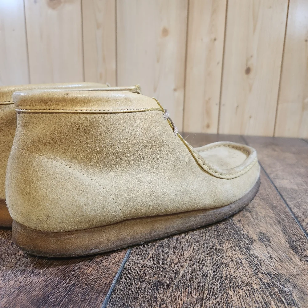 Clarks Men's Size 10.5 Original Wallabee Maple Suede Leather Weaver Boot Vintage